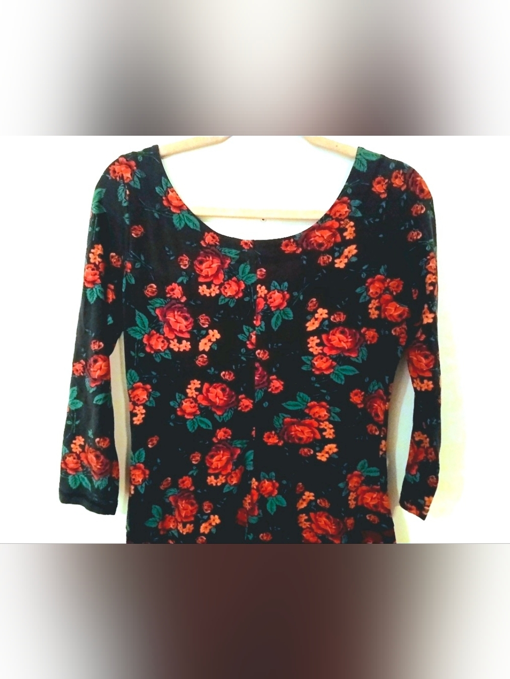Vintage Betsey Johnson 90s Floral Dress Tiered Grunge Romantic Midi M - Picture 5 of 8